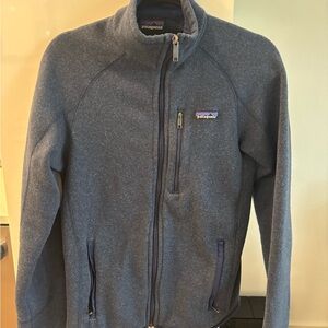 Patagonia Heathered Blue Zip-Up Jacket